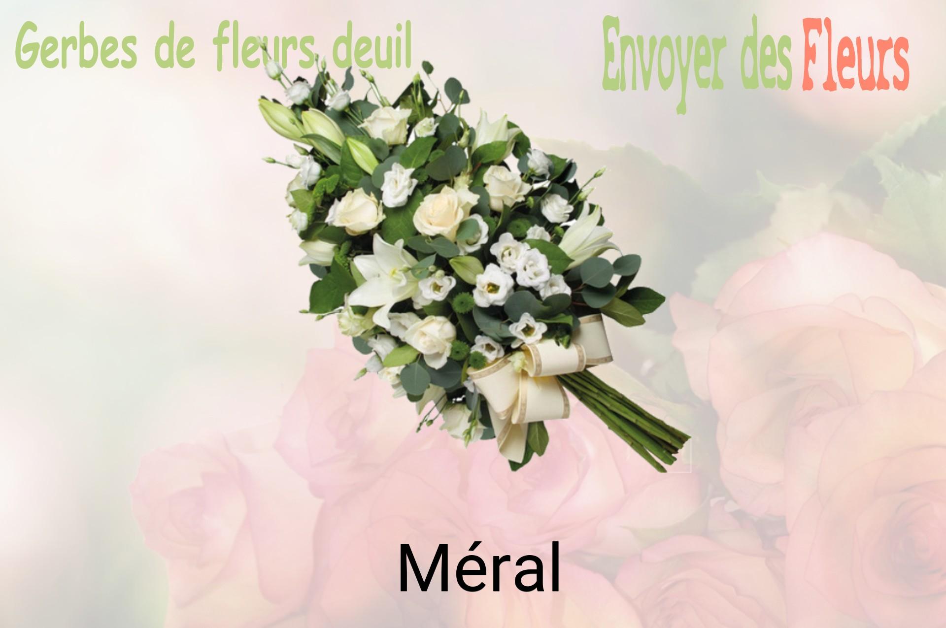 Gerbe de fleurs de deuil livrée à Méral